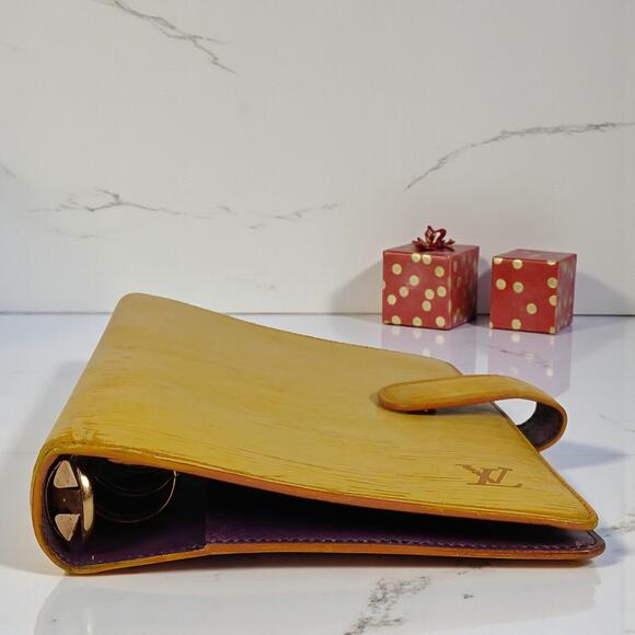 Authentic Louis Vuitton Epi Agenda MM Day Planner Cover Yellow MSRP $799 - Picture 12 of 14